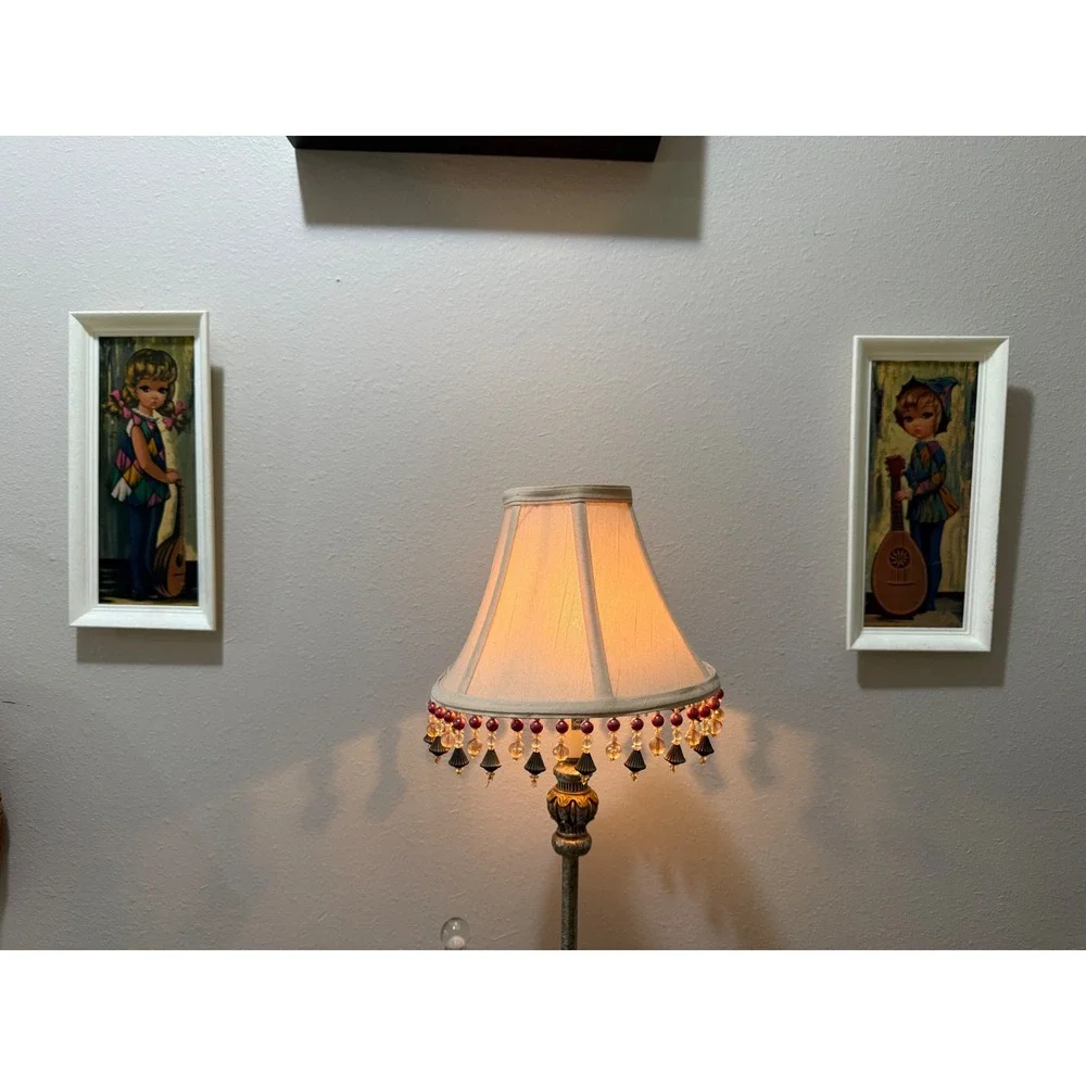 Vintage Big Eye Art Kids Harlequin Prints Set Distressed Mid Century